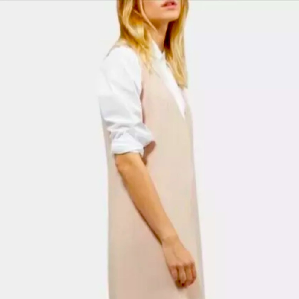 THEORY Pink Nude Sulivan Crepe Dress Xs